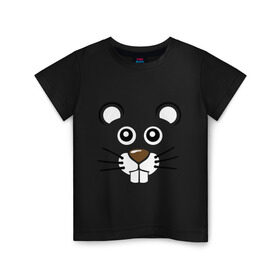 Детская футболка хлопок с принтом Грызун в Петрозаводске, 100% хлопок | круглый вырез горловины, полуприлегающий силуэт, длина до линии бедер | грызун | животное | крыса | мышь | хомяк