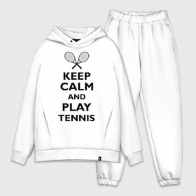 Мужской костюм хлопок OVERSIZE с принтом Play tennis в Петрозаводске,  |  | ракетка | тенис | теннис | теннисист