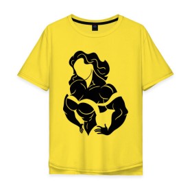 Мужская футболка хлопок Oversize с принтом Фитоняшка в Петрозаводске, 100% хлопок | свободный крой, круглый ворот, “спинка” длиннее передней части | Тематика изображения на принте: 