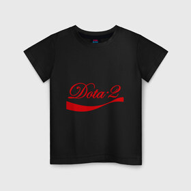 Детская футболка хлопок с принтом Dota 2 Coca cola в Петрозаводске, 100% хлопок | круглый вырез горловины, полуприлегающий силуэт, длина до линии бедер | Тематика изображения на принте: coca | cola | dota | дота | кола