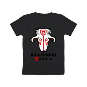 Детская футболка хлопок с принтом Juggernaut Dota2 в Петрозаводске, 100% хлопок | круглый вырез горловины, полуприлегающий силуэт, длина до линии бедер | dota | juggernaut | джаггернаут | дота