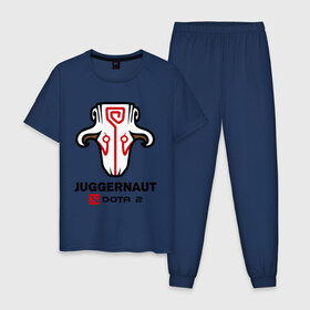 Мужская пижама хлопок с принтом Juggernaut Dota2 в Петрозаводске, 100% хлопок | брюки и футболка прямого кроя, без карманов, на брюках мягкая резинка на поясе и по низу штанин
 | dota | juggernaut | джаггернаут | дота
