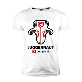 Мужская футболка премиум с принтом Juggernaut Dota2 в Петрозаводске, 92% хлопок, 8% лайкра | приталенный силуэт, круглый вырез ворота, длина до линии бедра, короткий рукав | Тематика изображения на принте: dota | juggernaut | джаггернаут | дота