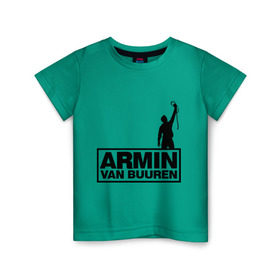 Детская футболка хлопок с принтом Armin van buuren в Петрозаводске, 100% хлопок | круглый вырез горловины, полуприлегающий силуэт, длина до линии бедер | addicted | buuren | van | аrmin