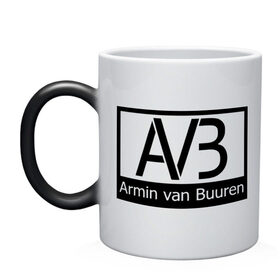 Кружка хамелеон с принтом Armin van buuren logo в Петрозаводске, керамика | меняет цвет при нагревании, емкость 330 мл | addicted | buuren | van | аrmin