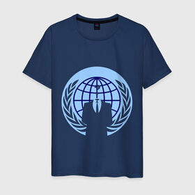 Мужская футболка хлопок с принтом Anonymous в Петрозаводске, 100% хлопок | прямой крой, круглый вырез горловины, длина до линии бедер, слегка спущенное плечо. | anonimous | unknown | аноним | неизвестный | пиджак