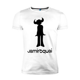 Мужская футболка премиум с принтом Jamiroquai в Петрозаводске, 92% хлопок, 8% лайкра | приталенный силуэт, круглый вырез ворота, длина до линии бедра, короткий рукав | funk | jamiroquai | jazz | джаз | джамирокуай | фанк