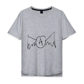 Мужская футболка хлопок Oversize с принтом Aerosmith (draw logo) в Петрозаводске, 100% хлопок | свободный крой, круглый ворот, “спинка” длиннее передней части | aerosmith | draw | logo | логотип | рисованный