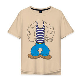 Мужская футболка хлопок Oversize с принтом Костюм морячка в Петрозаводске, 100% хлопок | свободный крой, круглый ворот, “спинка” длиннее передней части | вмф | военно морской флот | морской флот | моряк | морячок | якорь