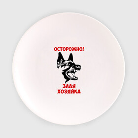 Тарелка 3D с принтом Осторожно! Злая хозяйка в Петрозаводске, фарфор | диаметр - 210 мм
диаметр для нанесения принта - 120 мм | голова | злая | овчарка | осторожно | собака | хозяйка