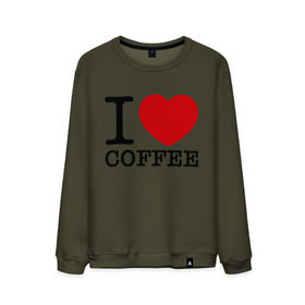 Мужской свитшот хлопок с принтом I love coffee в Петрозаводске, 100% хлопок |  | coffee | heart | love | кофе | люблю | сердце