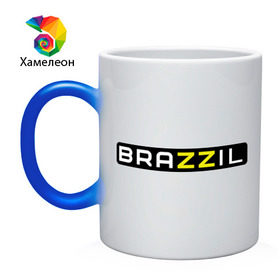 Кружка хамелеон с принтом Brazzil в Петрозаводске, керамика | меняет цвет при нагревании, емкость 330 мл | brazzers | бразилия