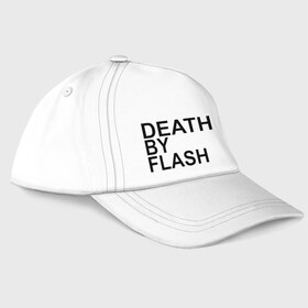 Бейсболка с принтом Death by flash в Петрозаводске, 100% хлопок | классический козырек, металлическая застежка-регулятор размера | Тематика изображения на принте: flash