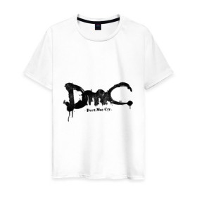 Мужская футболка хлопок с принтом Эмблема Devil May Cry в Петрозаводске, 100% хлопок | прямой крой, круглый вырез горловины, длина до линии бедер, слегка спущенное плечо. | dmc | данте