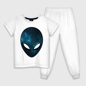 Детская пижама хлопок с принтом Инопланетный разум в Петрозаводске, 100% хлопок |  брюки и футболка прямого кроя, без карманов, на брюках мягкая резинка на поясе и по низу штанин
 | астронавт | галактика | голова | звезды | инопланетянин | космос | пришелец