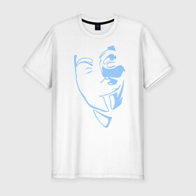 Мужская футболка премиум с принтом Disobey в Петрозаводске, 92% хлопок, 8% лайкра | приталенный силуэт, круглый вырез ворота, длина до линии бедра, короткий рукав | кинжал | маска | месть | усы
