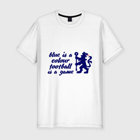Мужская футболка премиум с принтом Chelsea (Челси) в Петрозаводске, 92% хлопок, 8% лайкра | приталенный силуэт, круглый вырез ворота, длина до линии бедра, короткий рукав | Тематика изображения на принте: 