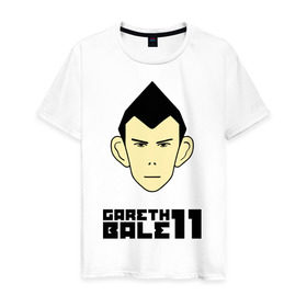 Мужская футболка хлопок с принтом Gareth Bale (карикатура) в Петрозаводске, 100% хлопок | прямой крой, круглый вырез горловины, длина до линии бедер, слегка спущенное плечо. | 