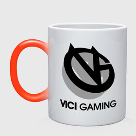 Кружка хамелеон с принтом VICI Gaming Dota2 в Петрозаводске, керамика | меняет цвет при нагревании, емкость 330 мл | 