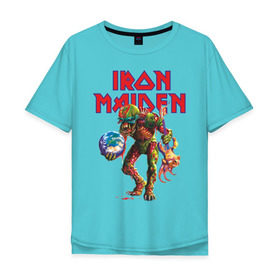 Мужская футболка хлопок Oversize с принтом Iron Maiden в Петрозаводске, 100% хлопок | свободный крой, круглый ворот, “спинка” длиннее передней части | iron maiden