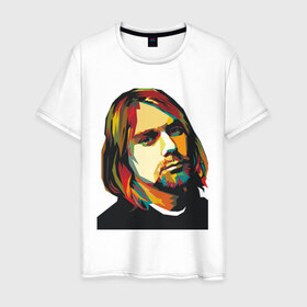 Мужская футболка хлопок с принтом Nirvana в Петрозаводске, 100% хлопок | прямой крой, круглый вырез горловины, длина до линии бедер, слегка спущенное плечо. | cobain | kurt | nirvana | кобейн | курт | нирвана