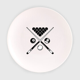 Тарелка с принтом Бильярд (пул) в Петрозаводске, фарфор | диаметр - 210 мм
диаметр для нанесения принта - 120 мм | Тематика изображения на принте: billiard | cue | sports | бильярд | биток | кий | пул | шар
