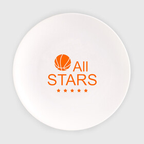 Тарелка с принтом All stars (баскетбол) в Петрозаводске, фарфор | диаметр - 210 мм
диаметр для нанесения принта - 120 мм | basketball | все | звезды | мяч