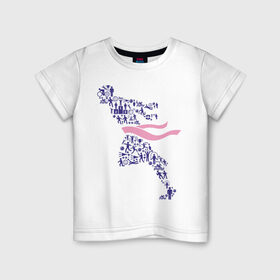 Детская футболка хлопок с принтом Победа (спортивная абстракция) в Петрозаводске, 100% хлопок | круглый вырез горловины, полуприлегающий силуэт, длина до линии бедер | победа | спорт | спортивная
