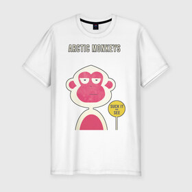 Мужская футболка премиум с принтом Arctic Monkeys в Петрозаводске, 92% хлопок, 8% лайкра | приталенный силуэт, круглый вырез ворота, длина до линии бедра, короткий рукав | arctic | monkeys