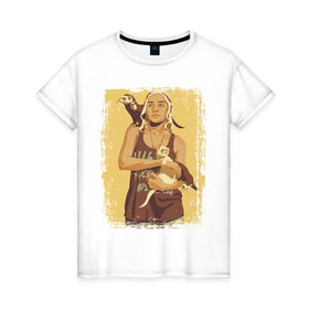 Женская футболка хлопок с принтом Игра Престолов в Петрозаводске, 100% хлопок | прямой крой, круглый вырез горловины, длина до линии бедер, слегка спущенное плечо | 