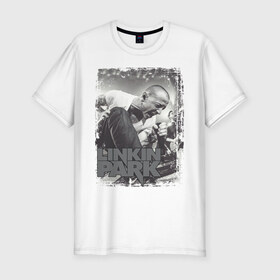 Мужская футболка премиум с принтом Linkin Park в Петрозаводске, 92% хлопок, 8% лайкра | приталенный силуэт, круглый вырез ворота, длина до линии бедра, короткий рукав | linkin | park