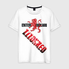 Мужская футболка хлопок с принтом Enter Shikari в Петрозаводске, 100% хлопок | прямой крой, круглый вырез горловины, длина до линии бедер, слегка спущенное плечо. | enter | shikari | zonked | zzzonked