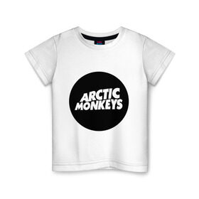 Детская футболка хлопок с принтом Arctic Monkeys Round в Петрозаводске, 100% хлопок | круглый вырез горловины, полуприлегающий силуэт, длина до линии бедер | arctic | monkeys | round | круг
