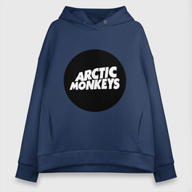 Женское худи Oversize хлопок с принтом Arctic Monkeys Round в Петрозаводске, френч-терри — 70% хлопок, 30% полиэстер. Мягкий теплый начес внутри —100% хлопок | боковые карманы, эластичные манжеты и нижняя кромка, капюшон на магнитной кнопке | arctic | monkeys | round | круг