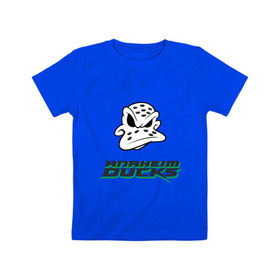 Детская футболка хлопок с принтом HC Anaheim Ducks Art в Петрозаводске, 100% хлопок | круглый вырез горловины, полуприлегающий силуэт, длина до линии бедер | anaheim | club | ducks | hockey | клуб | хоккей