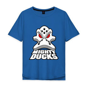 Мужская футболка хлопок Oversize с принтом HC Anaheim Ducks в Петрозаводске, 100% хлопок | свободный крой, круглый ворот, “спинка” длиннее передней части | anaheim | club | ducks | hockey | клуб | хоккей