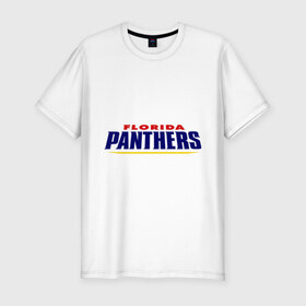 Мужская футболка премиум с принтом HC Florida Panthers Sign в Петрозаводске, 92% хлопок, 8% лайкра | приталенный силуэт, круглый вырез ворота, длина до линии бедра, короткий рукав | club | florida | hockey | panthers | клуб | хоккей