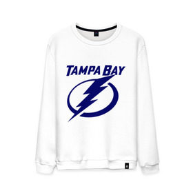 Мужской свитшот хлопок с принтом HC Tampa Bay в Петрозаводске, 100% хлопок |  | bay | club | hockey | tampa | клуб | хоккей