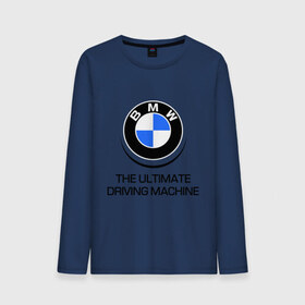 Мужской лонгслив хлопок с принтом BMW Driving Machine в Петрозаводске, 100% хлопок |  | bmw | driving | machine | ultimate