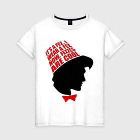 Женская футболка хлопок с принтом Fezzes в Петрозаводске, 100% хлопок | прямой крой, круглый вырез горловины, длина до линии бедер, слегка спущенное плечо | cool | doctor who | fez | доктор | доктор кто | круто | кто | феска