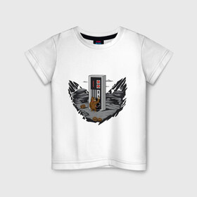 Детская футболка хлопок с принтом Кинг Конг 8 бит в Петрозаводске, 100% хлопок | круглый вырез горловины, полуприлегающий силуэт, длина до линии бедер | retro | гарила | игры | кинг конг | обезьяна