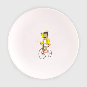 Тарелка с принтом Фредди на велосипеде в Петрозаводске, фарфор | диаметр - 210 мм
диаметр для нанесения принта - 120 мм | Тематика изображения на принте: queen | велосипед | меломанам | музыка | прикол | рок | фрэдди меркьюри