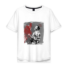 Мужская футболка хлопок Oversize с принтом Фредди в Петрозаводске, 100% хлопок | свободный крой, круглый ворот, “спинка” длиннее передней части | queen | меломанам | музыка | рок | фрэдди меркьюри