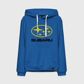 Мужская толстовка хлопок с принтом Subaru Logo в Петрозаводске, френч-терри, мягкий теплый начес внутри (100% хлопок) | карман-кенгуру, эластичные манжеты и нижняя кромка, капюшон с подкладом и шнурком | logo | subaru | автомобиль | логотип | марка | субару