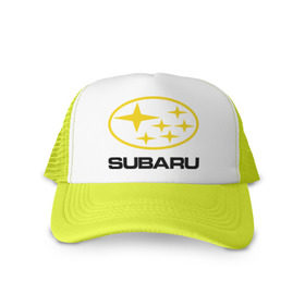 Кепка тракер с сеткой с принтом Subaru Logo в Петрозаводске, трикотажное полотно; задняя часть — сетка | длинный козырек, универсальный размер, пластиковая застежка | Тематика изображения на принте: logo | subaru | автомобиль | логотип | марка | субару