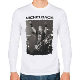 Мужской лонгслив хлопок с принтом Nickelback в Петрозаводске, 100% хлопок |  | nickelback | альтернативный | рок | хард