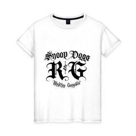 Женская футболка хлопок с принтом Snoop Dogg в Петрозаводске, 100% хлопок | прямой крой, круглый вырез горловины, длина до линии бедер, слегка спущенное плечо | rap | snoop dogg | музыка | рэп | снуп дог