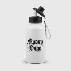 Бутылка спортивная с принтом Snoop Dogg в Петрозаводске, металл | емкость — 500 мл, в комплекте две пластиковые крышки и карабин для крепления | Тематика изображения на принте: rap | snoop dogg | музыка | рэп | снуп дог
