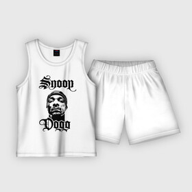 Детская пижама с шортами хлопок с принтом Snoop Dogg в Петрозаводске,  |  | rap | snoop dogg | музыка | рэп | снуп дог