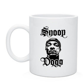 Кружка с принтом Snoop Dogg в Петрозаводске, керамика | объем — 330 мл, диаметр — 80 мм. Принт наносится на бока кружки, можно сделать два разных изображения | Тематика изображения на принте: rap | snoop dogg | музыка | рэп | снуп дог